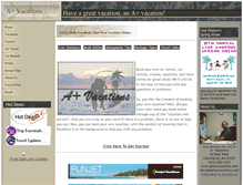 Tablet Screenshot of aplusvacations.com